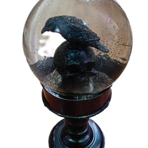 Mystical Black Raven Snow Globe
